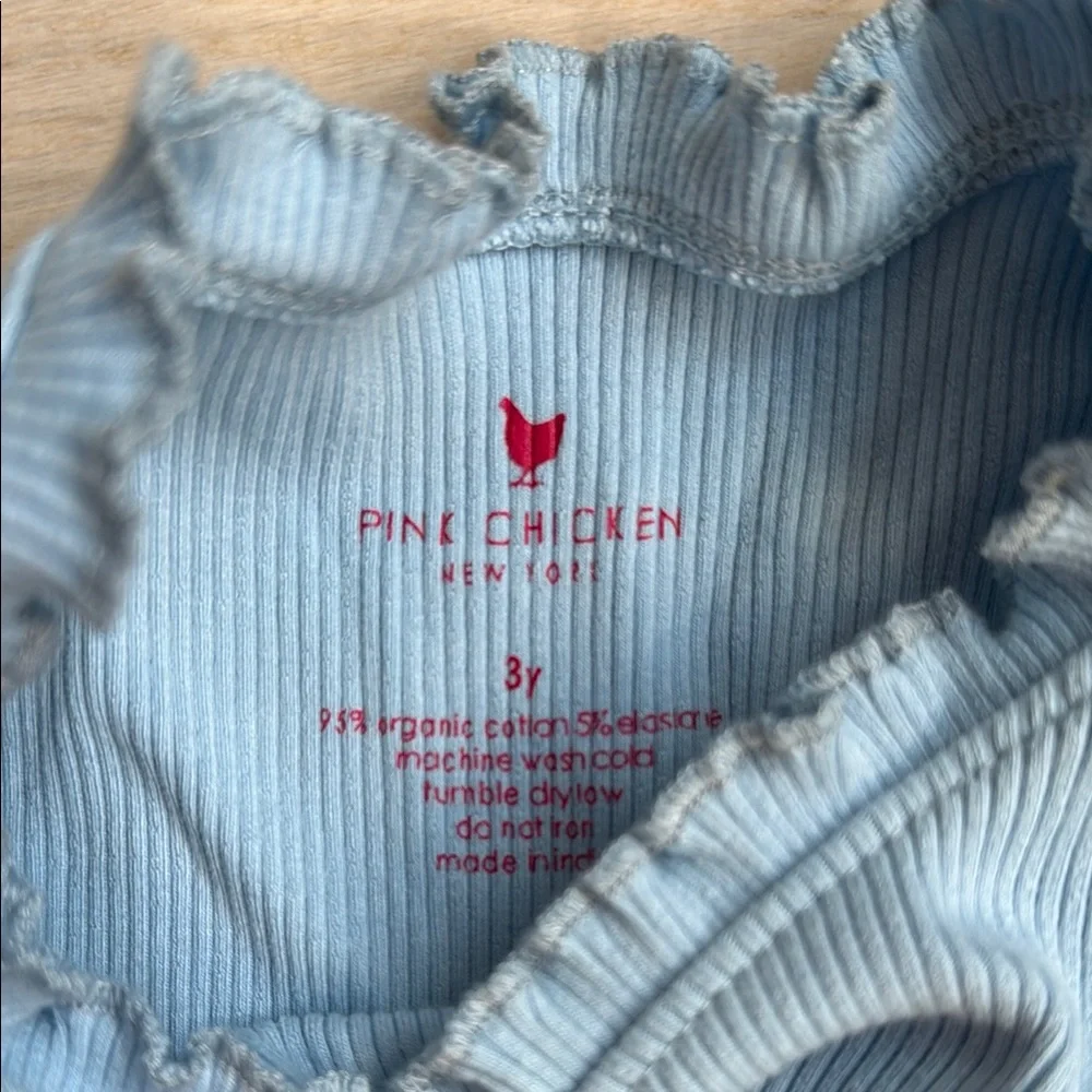 Pink Chicken Girls Organic Ruffle Rib Tank - Picture 2 of 5